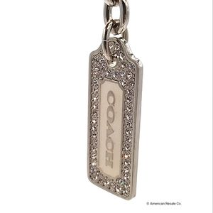 NWT COACH Vintage LOZ Pave Lanyard Diamond Keychain FOB Purse Charm #8865